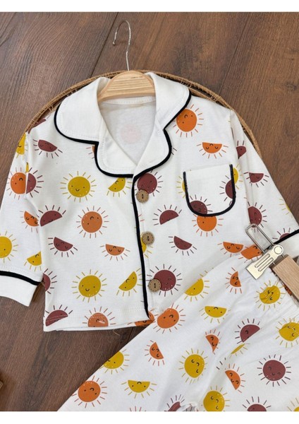 Ünisex Güneş Desenli Pijama Takımı fırsatları
