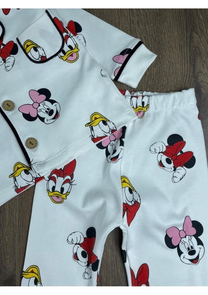 Kruvaze Yaka Organik Kumaş Pijama Takımı modelleri