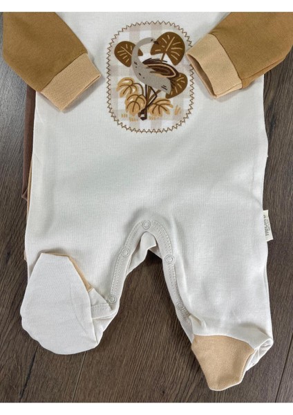 Yenidoğan Organik Pamuk 3lü Erkek Bebek Tulum Set indirimleri