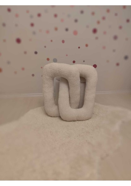 Pufftable Peluş Zincir Yastık Köşeli , Dekoratif Kırlent Teddy Kumaş fiyatları