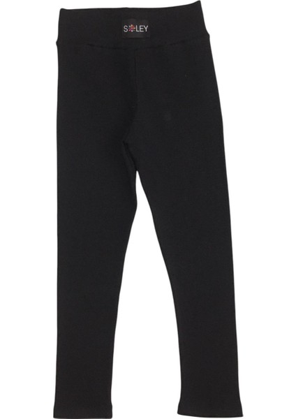 Kız Çocuk Lastikli Pamuklu Likralı Tayt