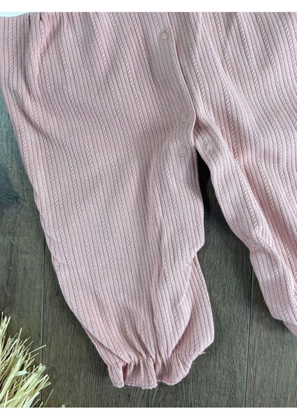 Bebe Yaka Çiçek Nakışlı Çıtçıtlı Kız Bebek Tulum modelleri