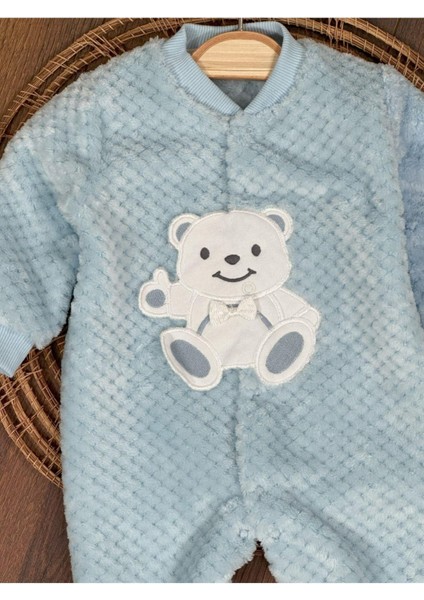 Peluş Ayıcık Nakışlı Patikli Çıtçıtlı Kışlık Erkek Bebek Tulum fiyatları