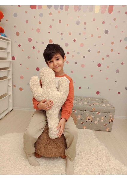 Pufftable Peluş Kaktüs Yastık Dekoratif Kırlent Iç Dolgulu Teddy Kumaş Büyük Boy fiyatları