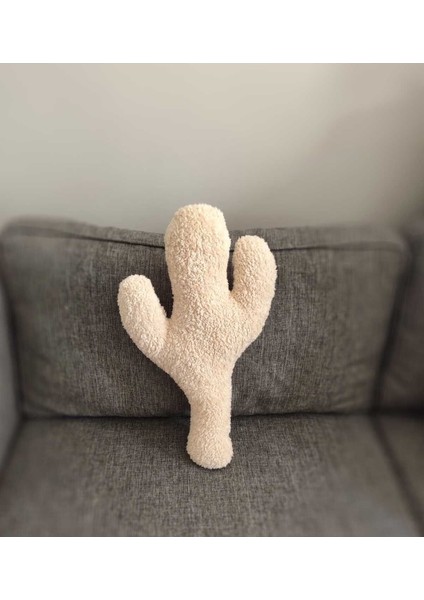 Pufftable Peluş Kaktüs Yastık Dekoratif Kırlent Iç Dolgulu Teddy Kumaş Büyük Boy indirimleri