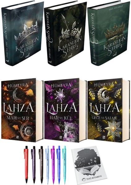 Lahza Mah ve Şer Har ve Kül Gece ve Şafak (Ciltli) ve Karanlığın Şehri 3lü Set (Ciltli) Şule Avlamaz