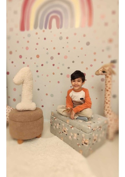 Pufftable 1 Rakamı Yastık, Dekoratif Kırlent, Teddy Kumaş , Büyük Boy 50 cm fırsatları