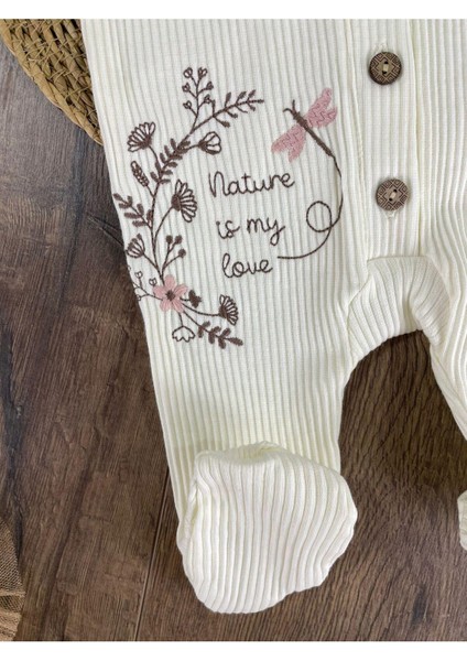 Kaşkorse Bereli Güpürlü Çiçek Işlemeli Önden Düğmeli Kız Bebek Tulum modelleri