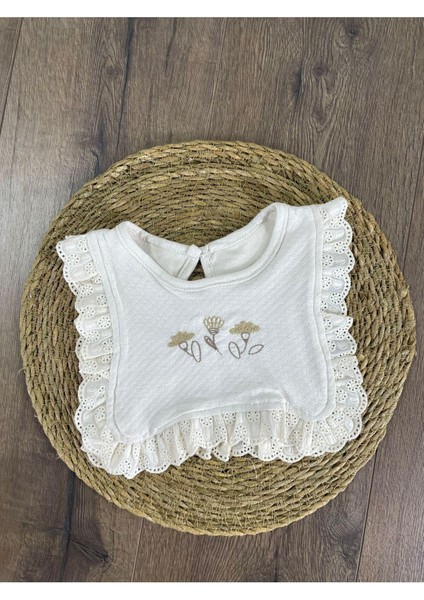 Müslin Kumaş Güpür Detaylı Önlüklü Çıtçıt Kapama Çiçek Desen Kız Bebek Tulum fırsatları