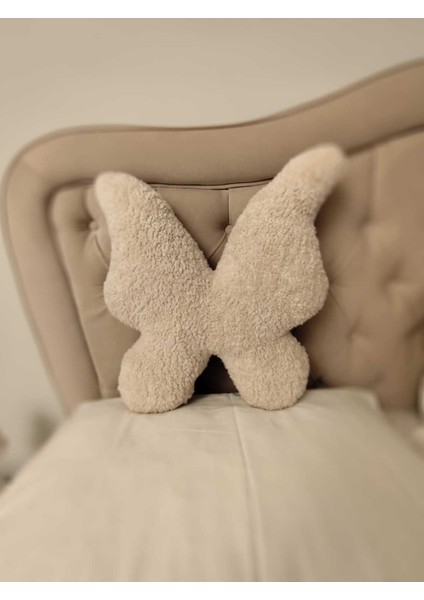 Pufftable Peluş Kelebek Yastık Dekoratif Kırlent Iç Dolgulu Teddy Kumaş Büyük Boy fiyatları