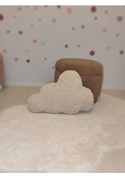 Pufftable Peluş Bulut Şeklinde Yastık Dekoratif Kırlent Iç Dolgulu Teddy Kumaş Büyük Boy fiyatları