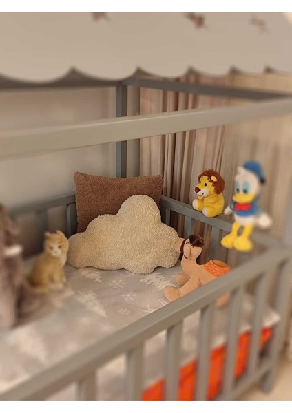 Pufftable Peluş Bulut Şeklinde Yastık Dekoratif Kırlent Iç Dolgulu Teddy Kumaş Büyük Boy modelleri