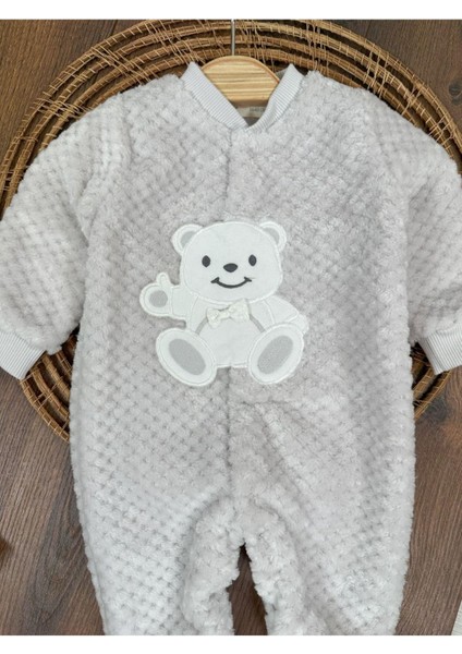 Peluş Ayıcık Nakışlı Patikli Çıtçıtlı Kışlık Erkek Bebek Tulum fiyatları