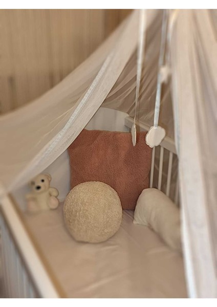 Pufftable Peluş Top Yastık Dekoratif Kırlent Iç Dolgulu Teddy Kumaş Büyük Boy modelleri