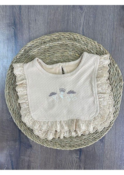 Müslin Kumaş Güpür Detaylı Önlüklü Çıtçıt Kapama Çiçek Desen Kız Bebek Tulum fırsatları