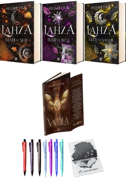 Lahza Mah ve Şer Har ve Kül Gece ve Şafak (Ciltli) ve Vaveyla (Ciltli) Binnur Şafak Nigiz