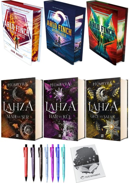 Lahza Mah ve Şer Har ve Kül Gece ve Şafak (Ciltli) ve Arlo Finch 3lü Set (Ciltli) John August