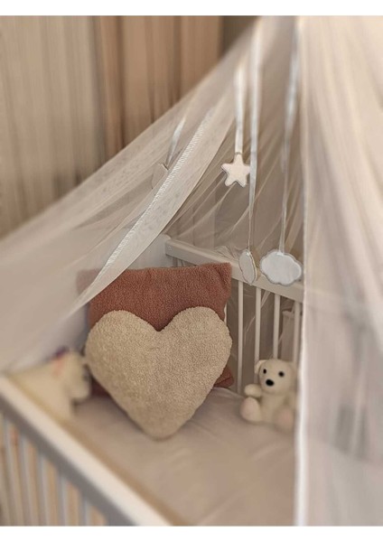 Pufftable Peluş Kalp Yastık Dekoratif Kırlent Iç Dolgulu, Teddy Kumaş Büyük Boy fırsatları