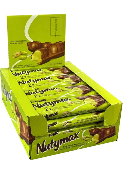 Nutymax Antep Fıstıklı Kremalı Gofret 44 gr 16 Adet