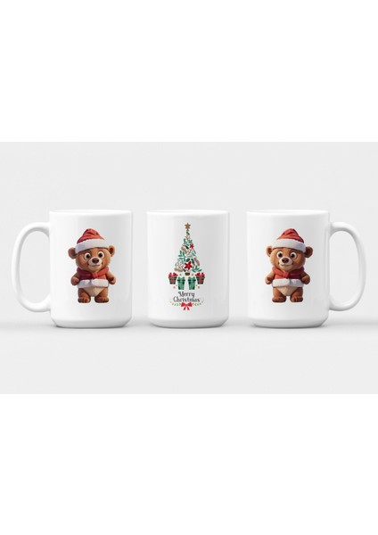 Yılbaşı Kutlayan Ayıcık Merry Christmas Yeni Yıl Temalı Hediyelik Baskılı Kupa Bardak fiyatları