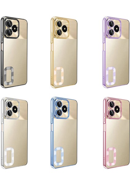 Realme Note 50 Kılıf Kamera Korumalı Logo Gösteren Omega Kapak