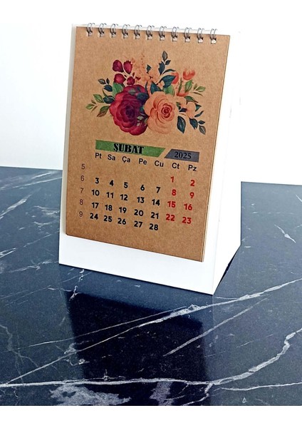 Spiralli Kraft 2025 Masa Takvimi (11X17 Cm) fiyatları