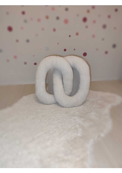Pufftablepeluş Zincir Yastık Oval , Dekoratif Kırlent, Teddy Kumaş modelleri