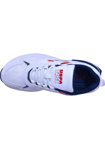 Beyaz Lacivert Kırmızı Bağcıklı Sneakers Spor Ayakkabı fırsatları