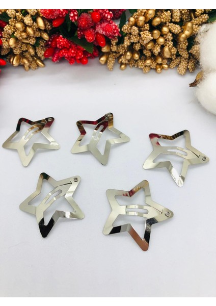 Yıldızlı Çıtçıtlı Çok Şık Saç Tokası 5'li fiyatları