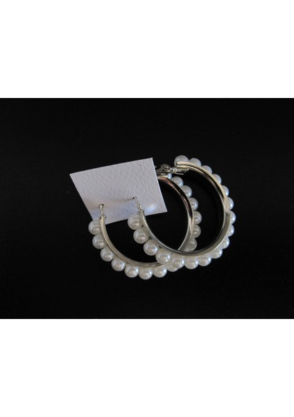 Zarafeti Tamamlayan Şık Inci Boncuklu Gümüş Rengi Küpeler - Her Anınıza Işıltı Katın! indirimleri