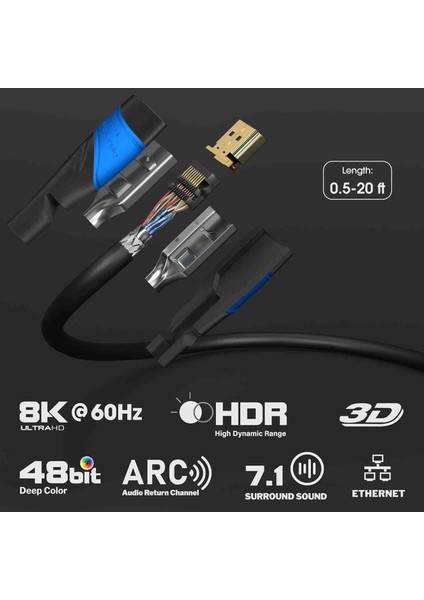 Kabeldırekt 4k HDMI Kablo 5 Metre - 4K 60Hz HDMI 2.0 fiyatları