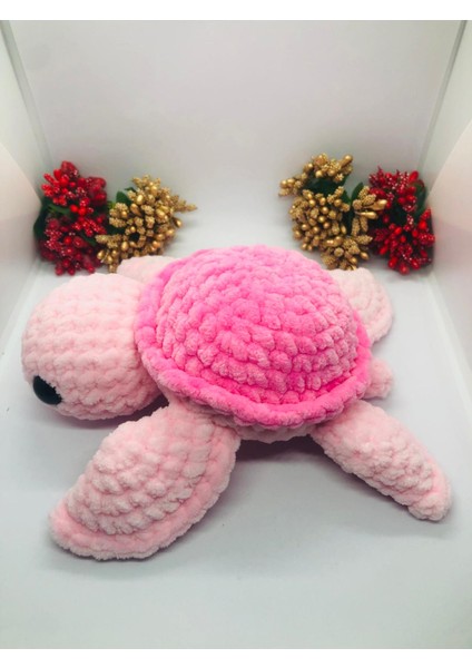 Sevimli Pembe Yavru Kaplumbağa Caretta Caretta Crochet Amigurumi Turtle Handmade