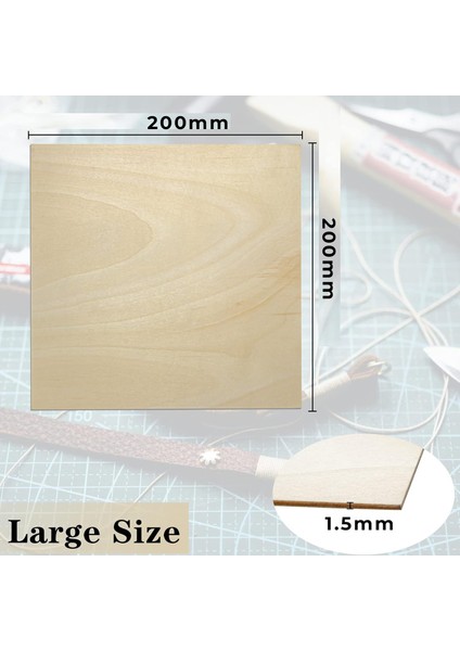 Balsa Levha 20X20CM - 1.5mm - 5'li