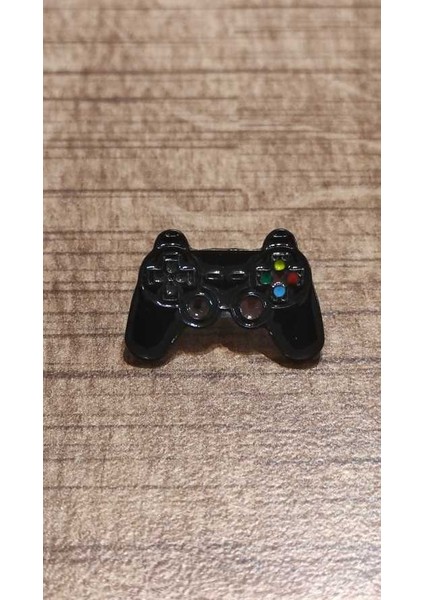 Gamepad Rozet. Oyun, Bilgisayar, Oyun Konsolu, Oyun Kolu, Oyun Pad. Mineli, Metal. Kadın Broş, Pin.