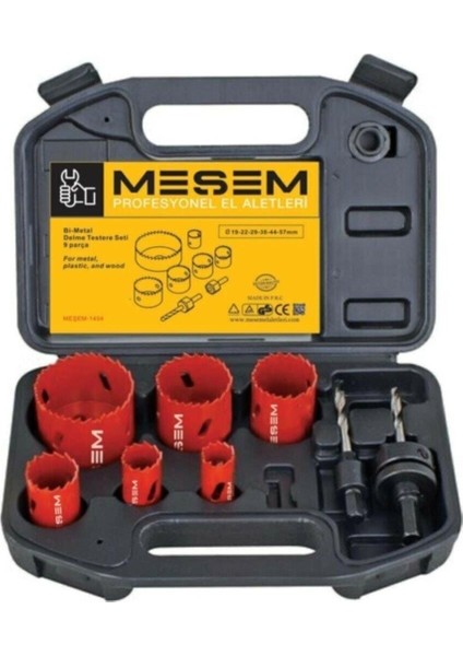 9 Parça Bi Metal Panç Seti Bilenebilir Ağızlı Kaliteli Profosyonel Ürün MESEM9PCS
