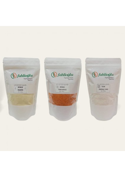 Katkısız Doğal Tam Pirinç Unu + Bebek I?rmiği + Bebek Tarhanası (3X350 Gr)