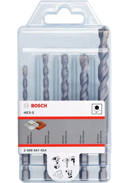 Hex-5 Beton Delme Ucu 4,5,6,8,10