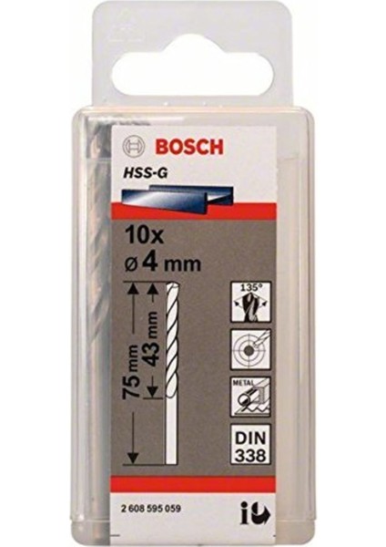 Hss G 4 x 75 mm 10'lu Paket