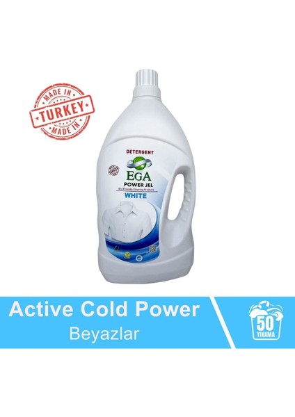 2'li Power Jel Beyaz Sıvı Yıkama Deterjanı 3900 ml