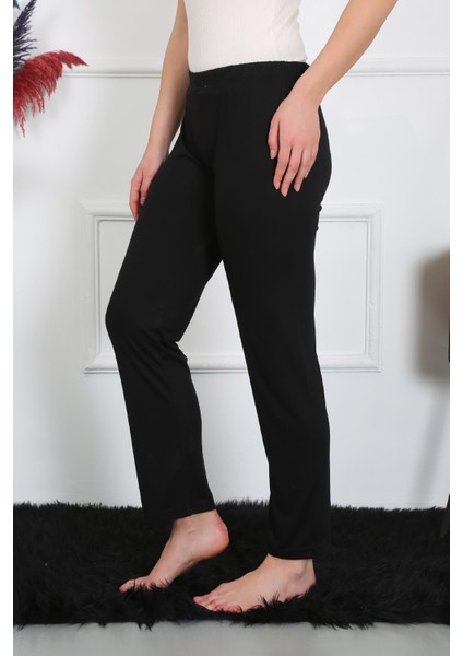 Kadın Pamuk Penye Tek Alt Pijama Siyah 27514