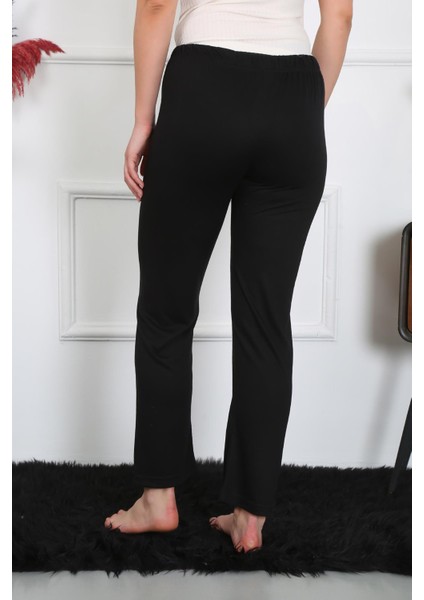 Kadın Pamuk Penye Tek Alt Pijama Siyah 27514