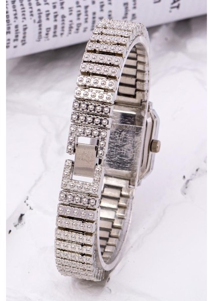 Grasse Serisi Minnak Kare Kadran Roma Rakamlı Gümüş Kadın Kol Saati ST-304236 fiyatları