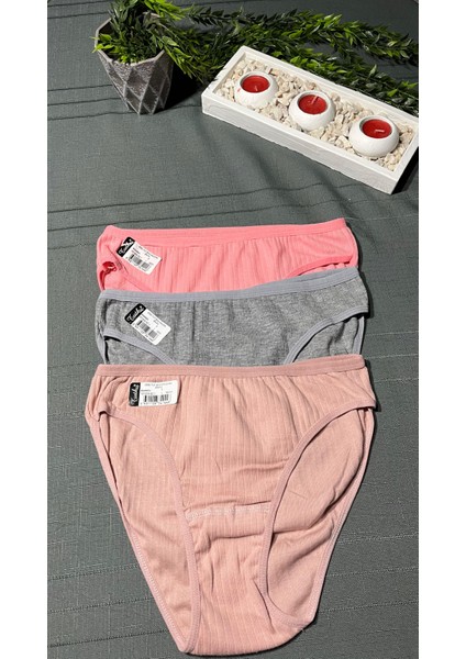 Kadın Bikini Fitilli Külot S-M (3 Adet)
