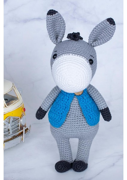 Amigurumi Turkey Amigurumi Sevimli Sıpa Yelekli Uyku Arkadaşı Organik El Örgü Bebek ST-304224