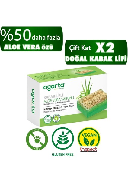 Agarta Kabak Lifli Aloe Vera Sabunu 125 gr