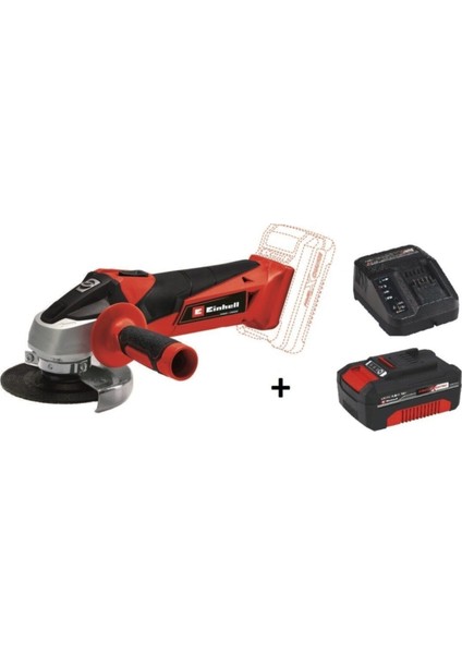 Tc-Ag 18 / 115 Li Akülü Avuç Taşlama + 4.0 Ah Starter Kit