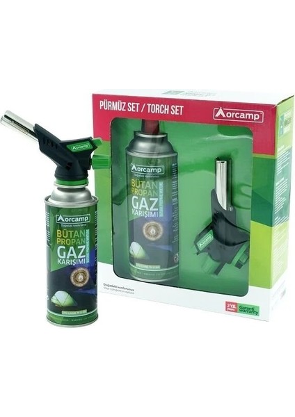 Turbo Torch Pürmüz Çakmak ve Kartuş Set (4764)