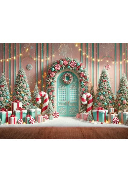 Büyülü Bir Noel Teması: Arka Plan, 200X150CM, Stüdyo Fonu