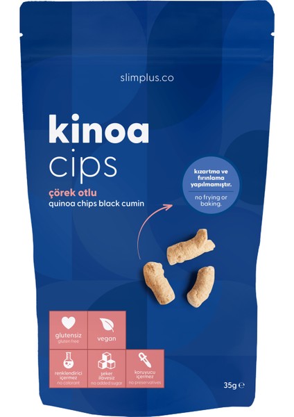 Glutensiz Vegan Yağsız Çörekotlu Kinoa Cips 5 Paket 35 gr