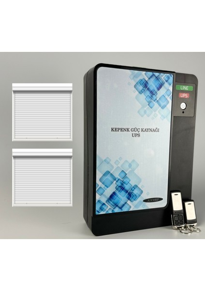 1000WATT Kepenk Güç Kaynağı 2 Kumandalı 2 Kepenk Bağlanır